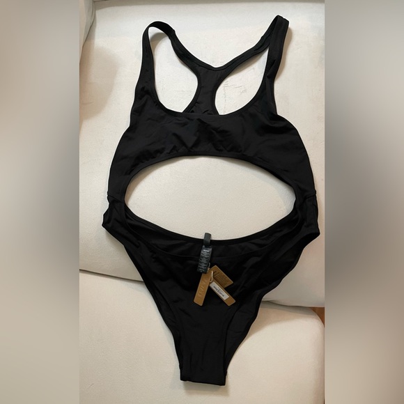 NWT Skims Monokini One Piece Swimsuit in Onyx Size XL - Picture 5 of 7